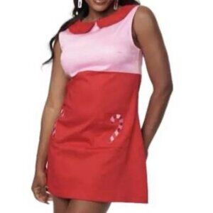 NWT Smak Parlour Unique Vintage Red & Pink Candy Cane Mini Dress 4x